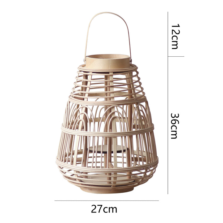 Rustic Rattan Lantern