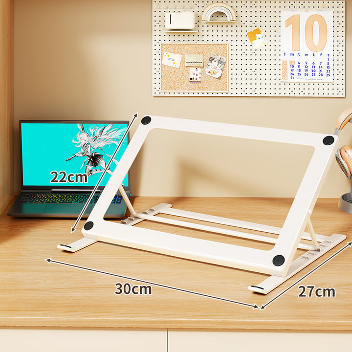 Adjustable Folding Laptop and Tablet Stand with Angled Metal Frame