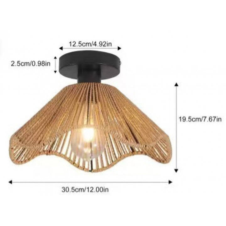 Rattan ceiling light