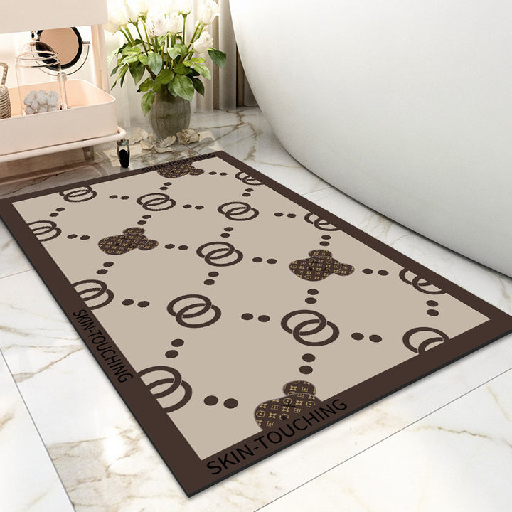 Fun Graphic Bath Mat for Bathroom