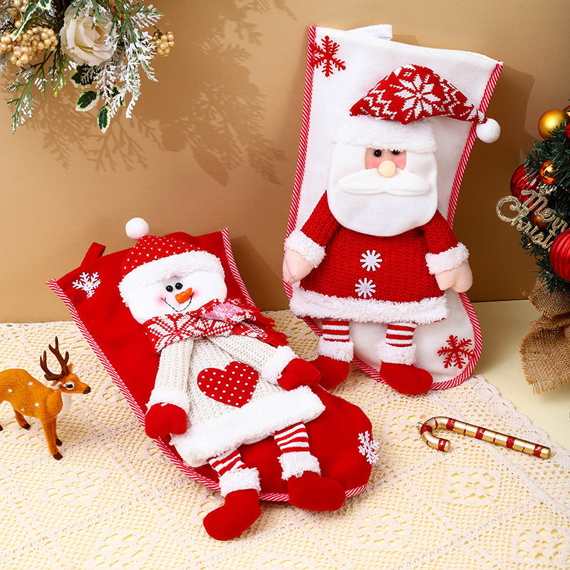 Festive Snowman Christmas Stocking