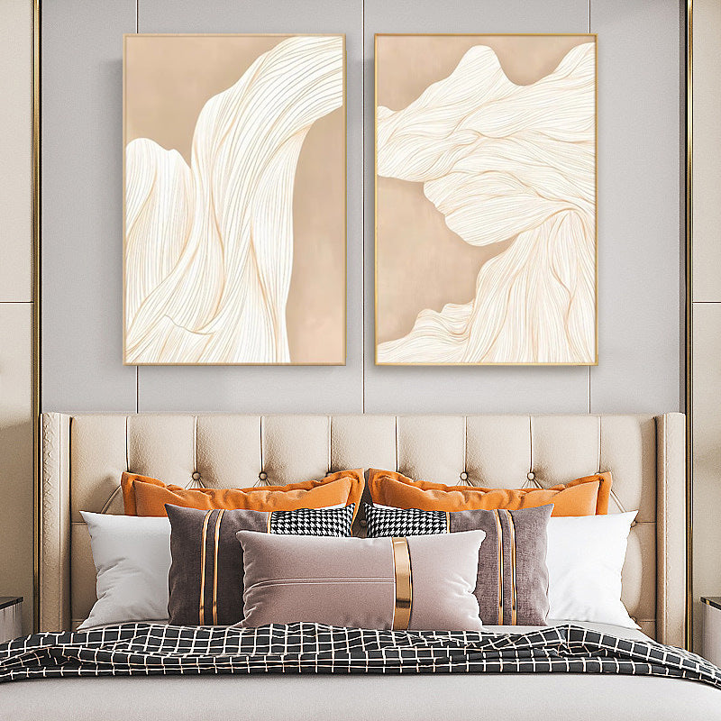 Abstract Wavy Line Framed Wall Art
