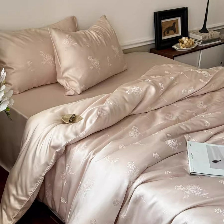 Luxurious Woven Cotton Duvet Cover Set