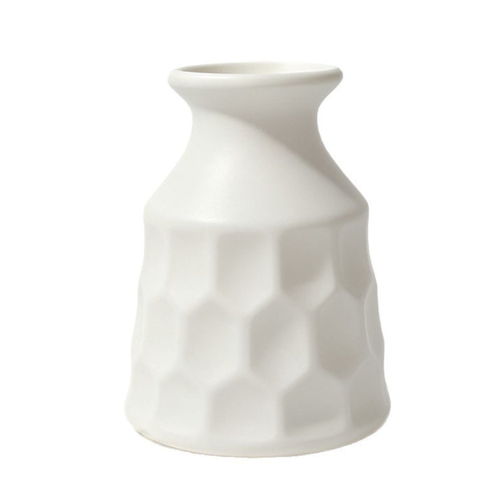 Honeycomb Textured Decorative Vase