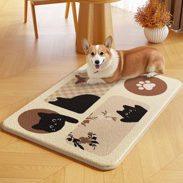 Cat-Themed Non-Slip Bath Mat for Bathroom