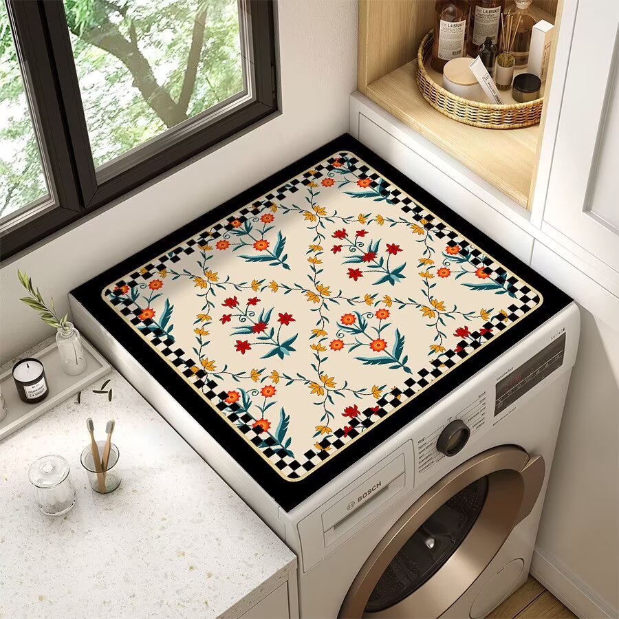 Floral Patterned Laundry Room Top Cover
