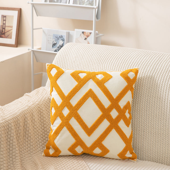 Geometric Patterned Throw Pillow