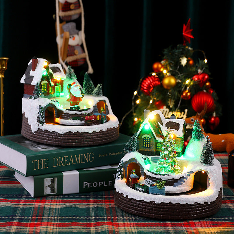 Illuminated Christmas village figure