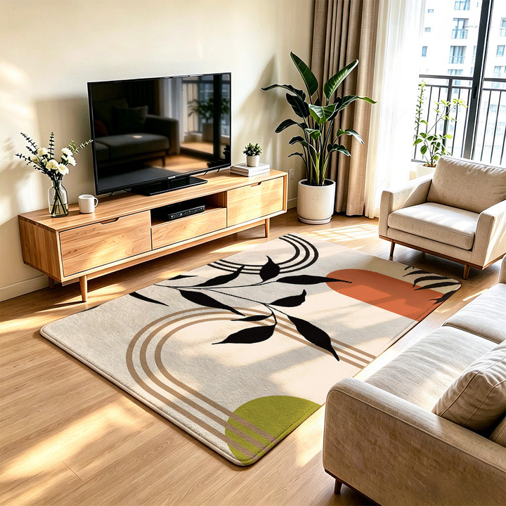 Artistic Cat-Themed Area Rug
