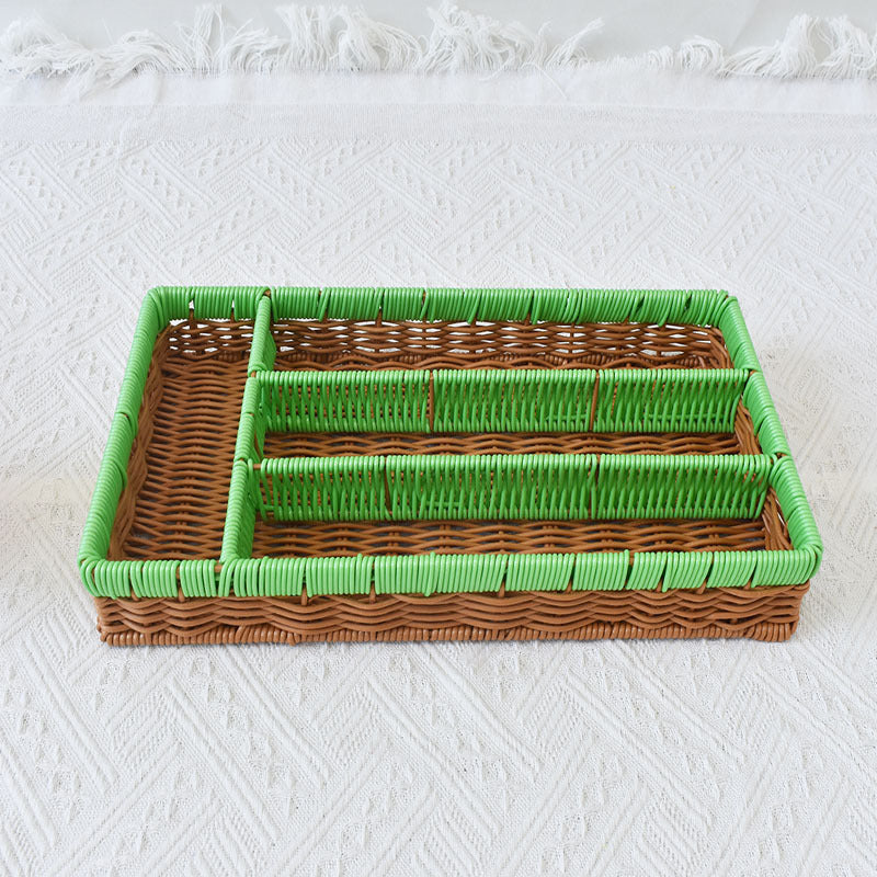 Stylish Multi-Compartment Woven Storage Organizer