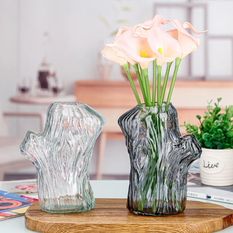 Artistic Textured Glass Vase