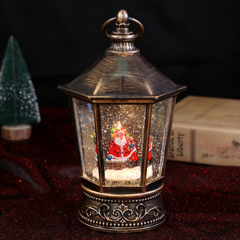 Decorative lantern with Christmas motifs