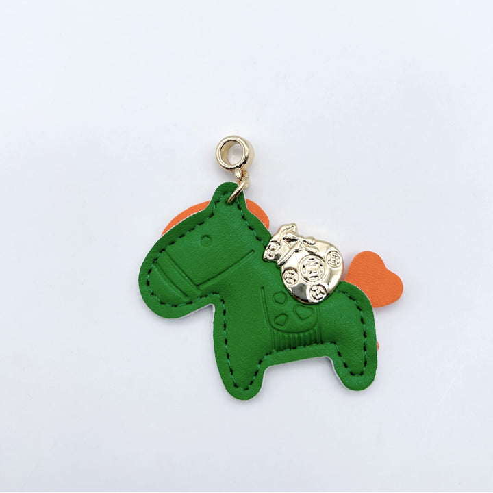 Animal-Shaped Leather Keychain