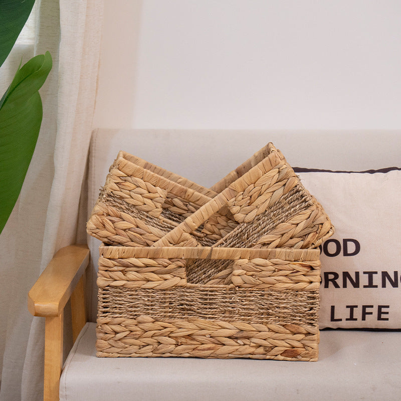 Modern storage basket made of natural materials