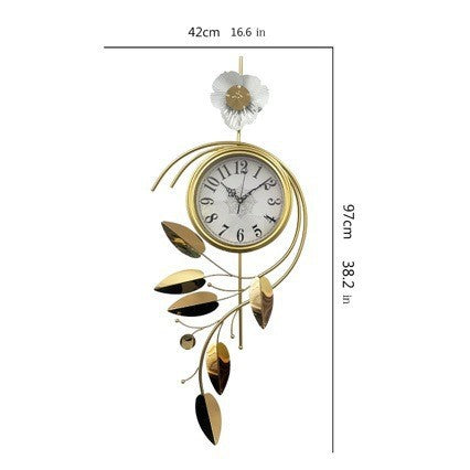 Elegant Floral Wall Clock