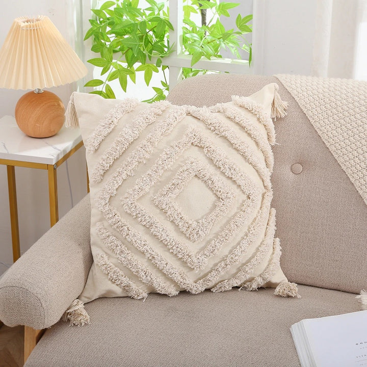 Textured Boho Throw Pillow