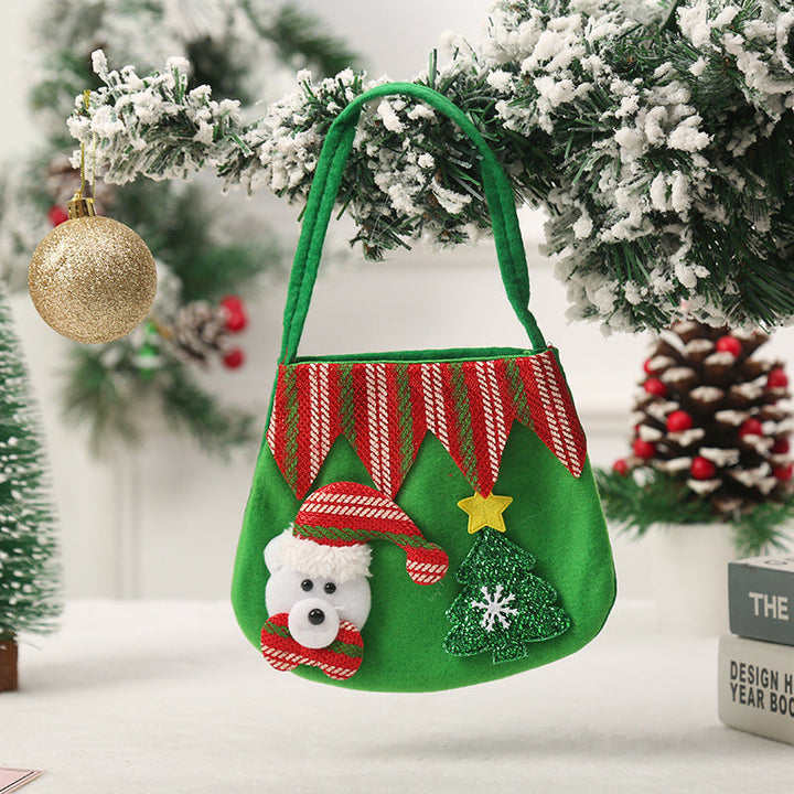 Cute Christmas gnome with gift sack