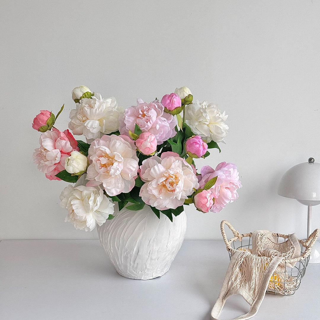 Realistic Peony Floral Stem for Flower Arrangements