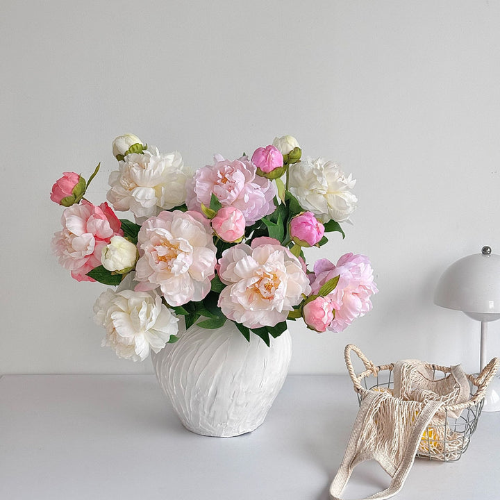 Realistic Peony Floral Stem for Flower Arrangements