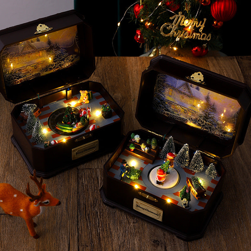 Christmas village music box