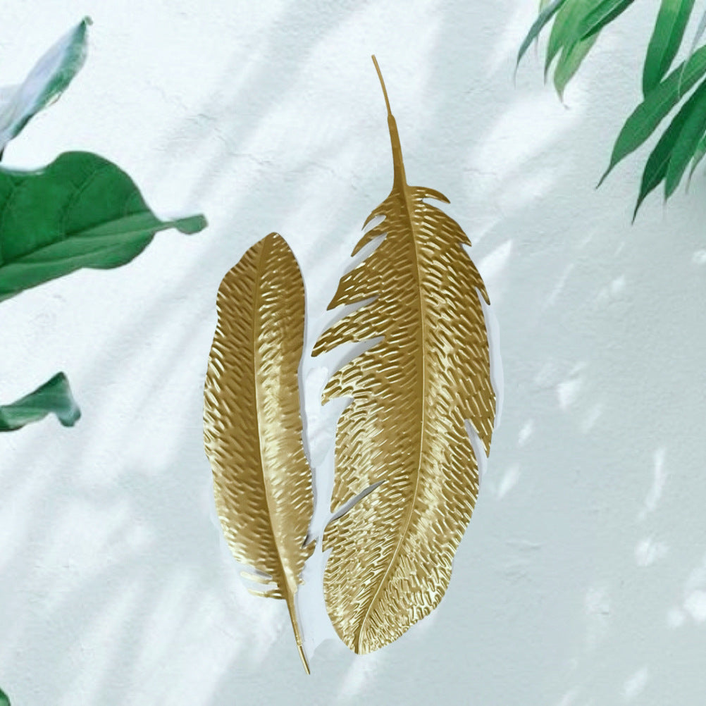 Decorative Metal Feather Wall Art