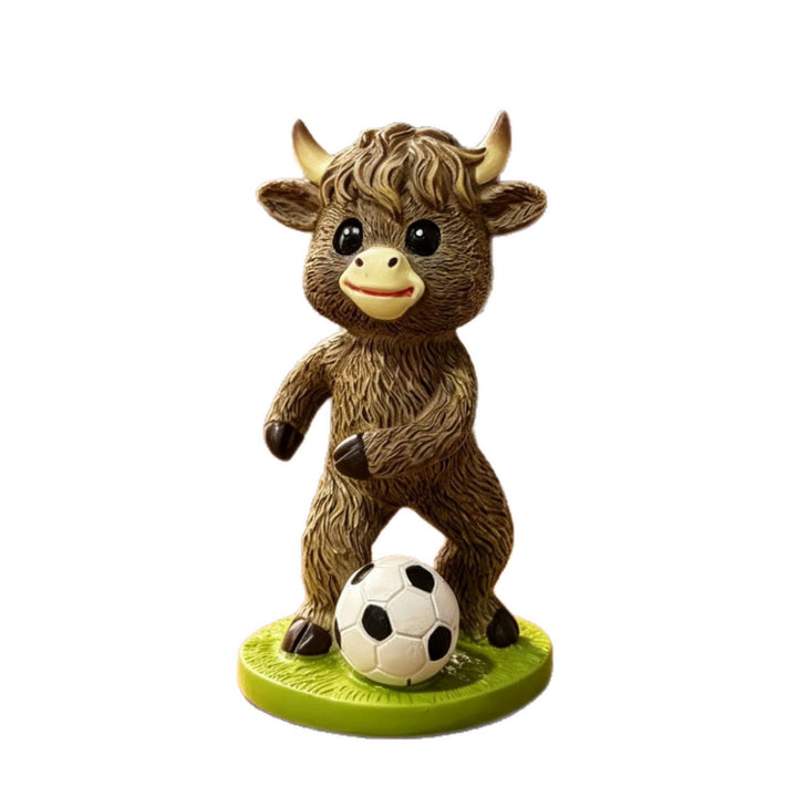 Cute Basketball Player Cow Figurine