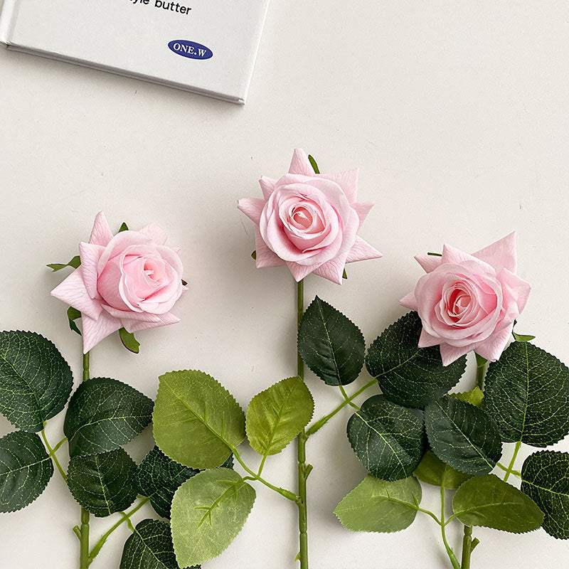 Realistic Faux Rose Stem Arrangement