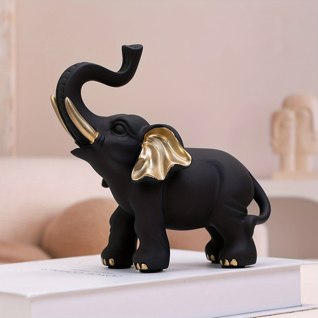 Decorative Black Elephant Figurine