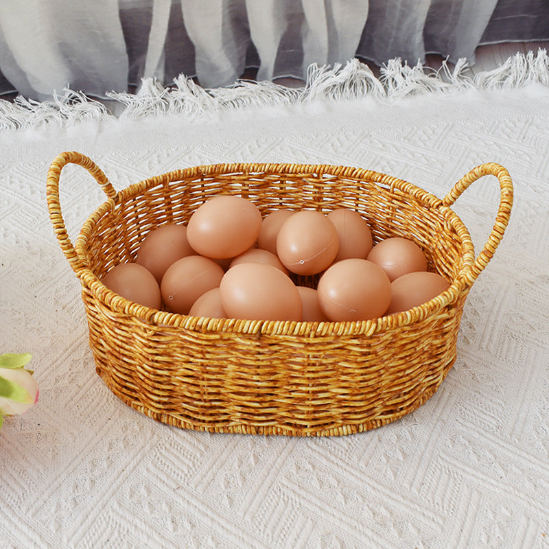 Handcrafted Woven Storage Basket with Handles