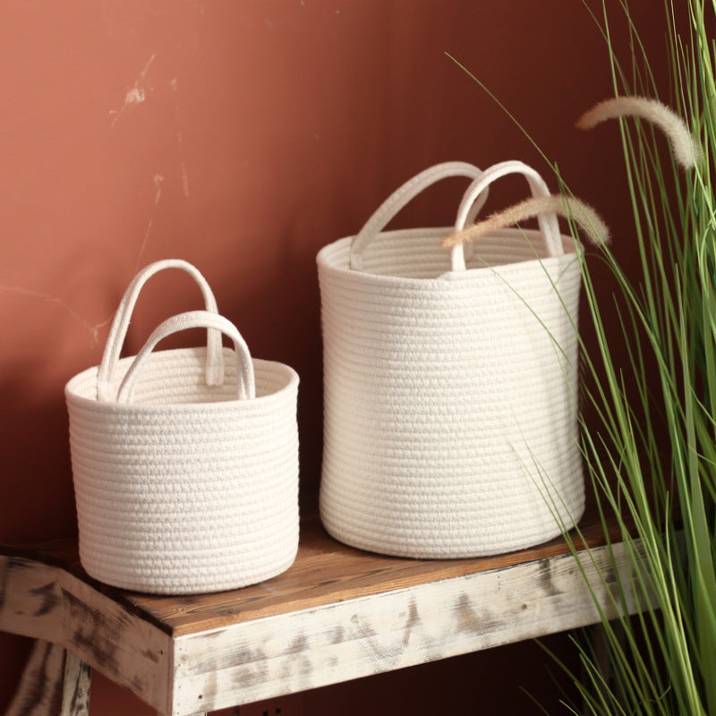 Stylish storage basket with handles