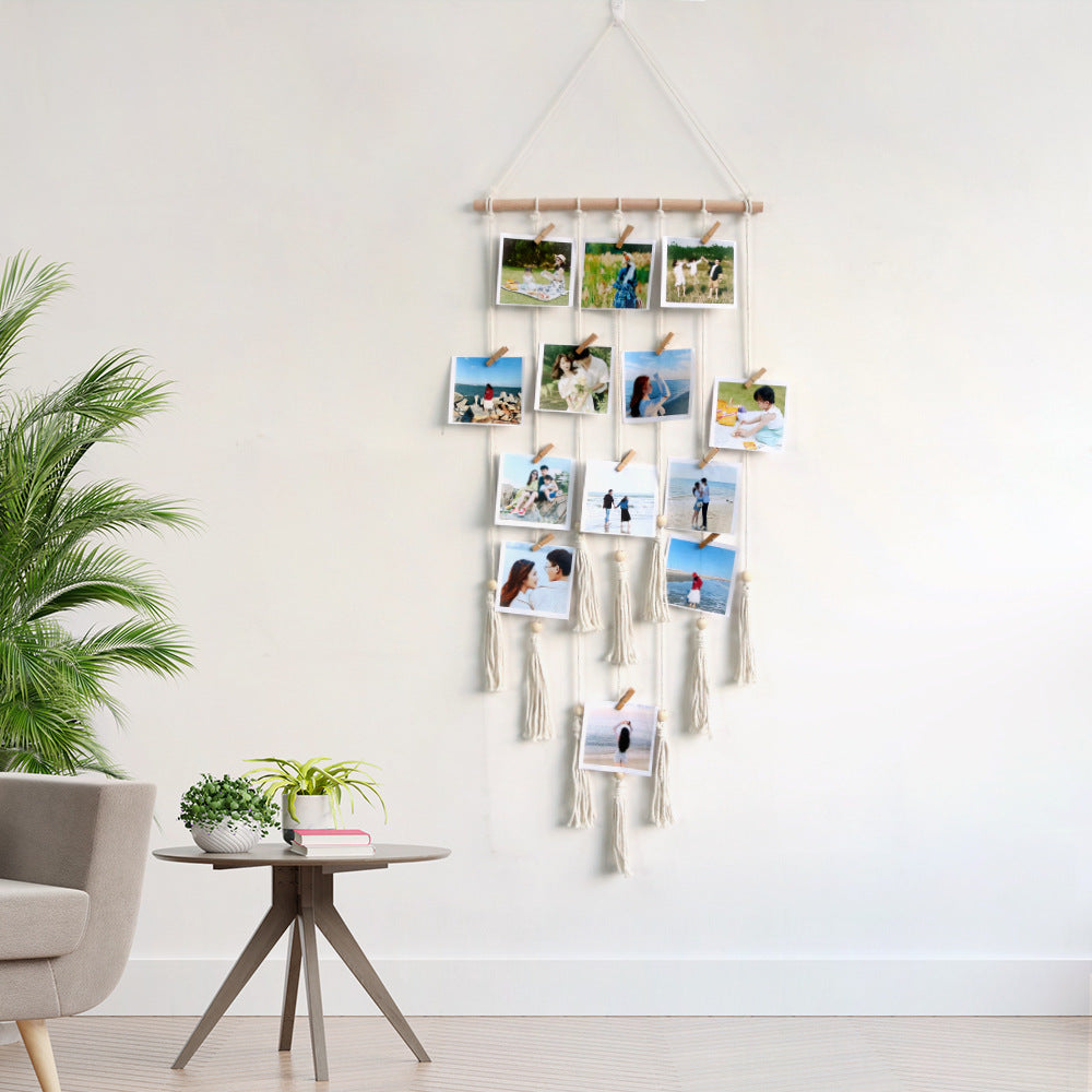 Decorative wall hanging with fringes