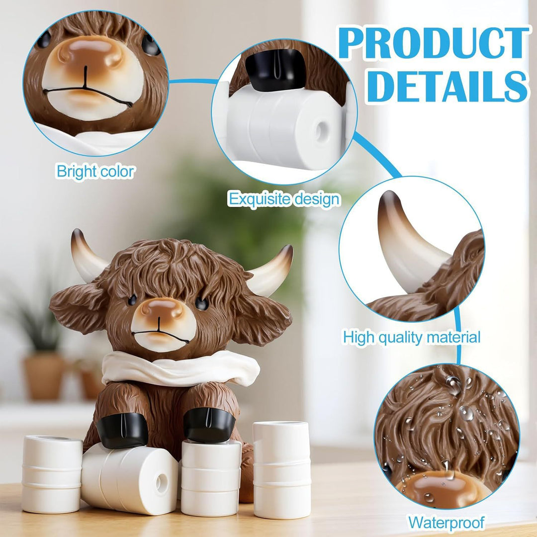 Funny Highland Cattle Decorative Figure