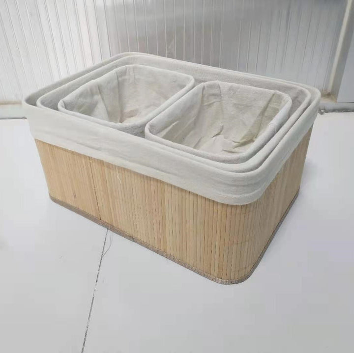 Elegant Storage Baskets Made of Natural Bamboo