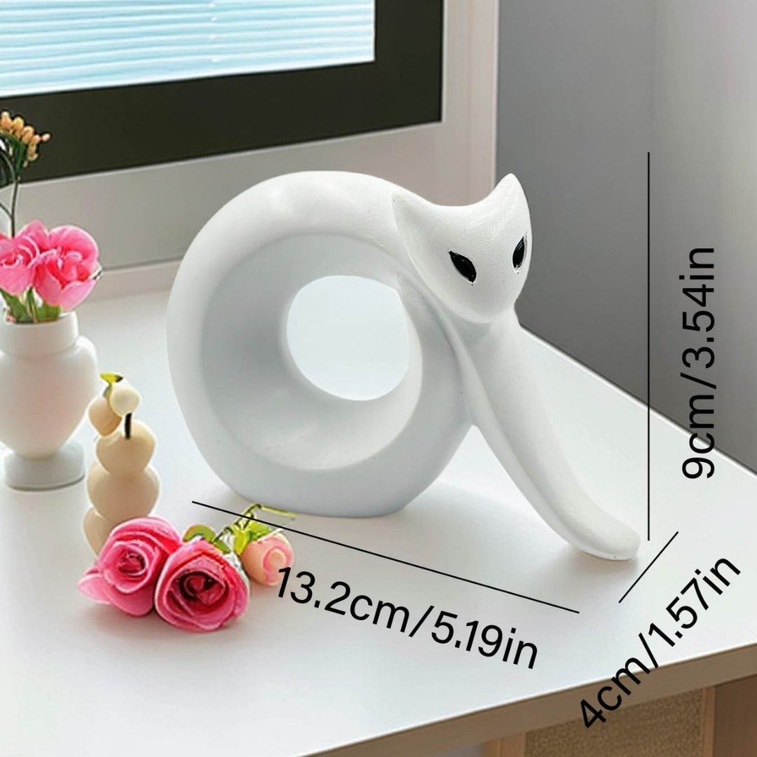 Modern Abstract Cat Figurine