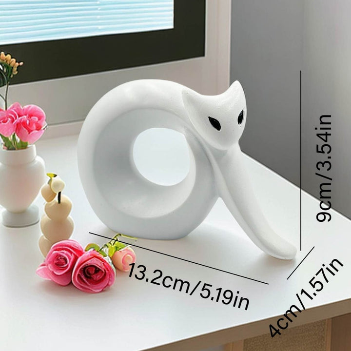 Modern Abstract Cat Figurine
