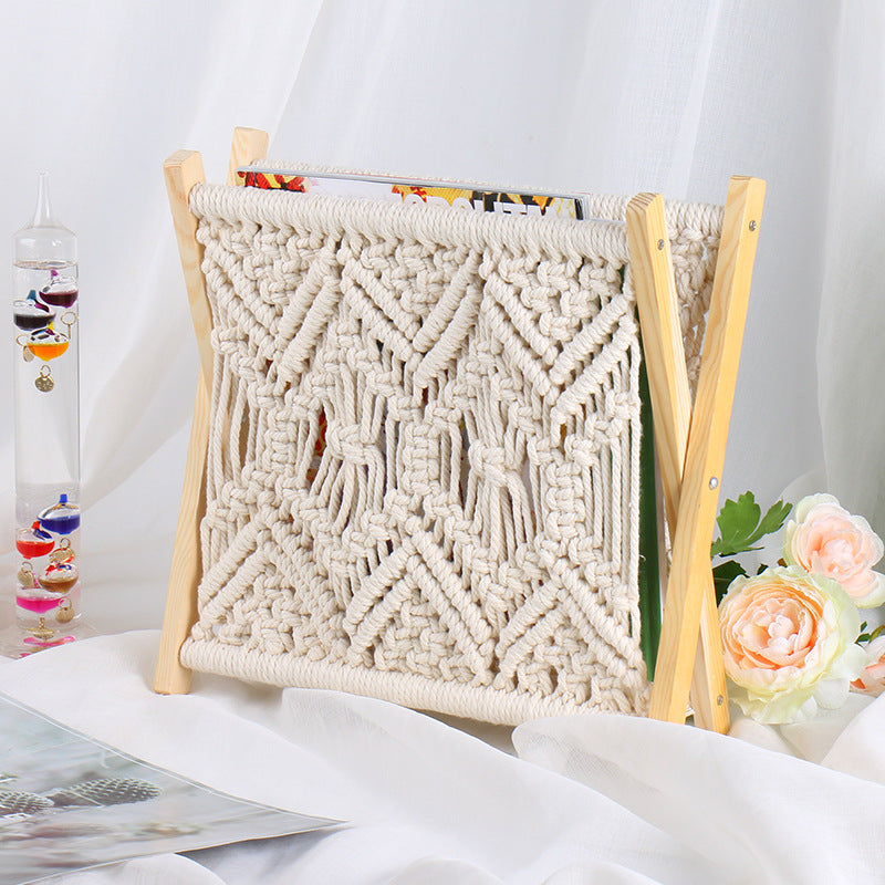 Macrame Magazine Rack