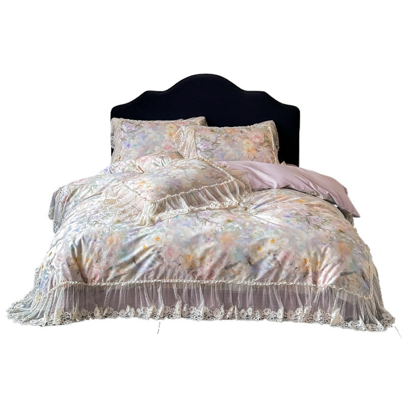 Vintage Floral Print Bedding Set Avarnia
