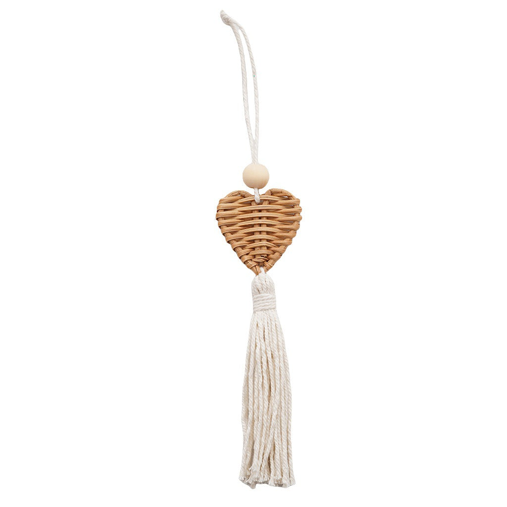 Boho Chic Woven Heart Wall Hanging