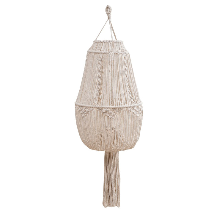 Textured Macramé Hanging Light Fixture