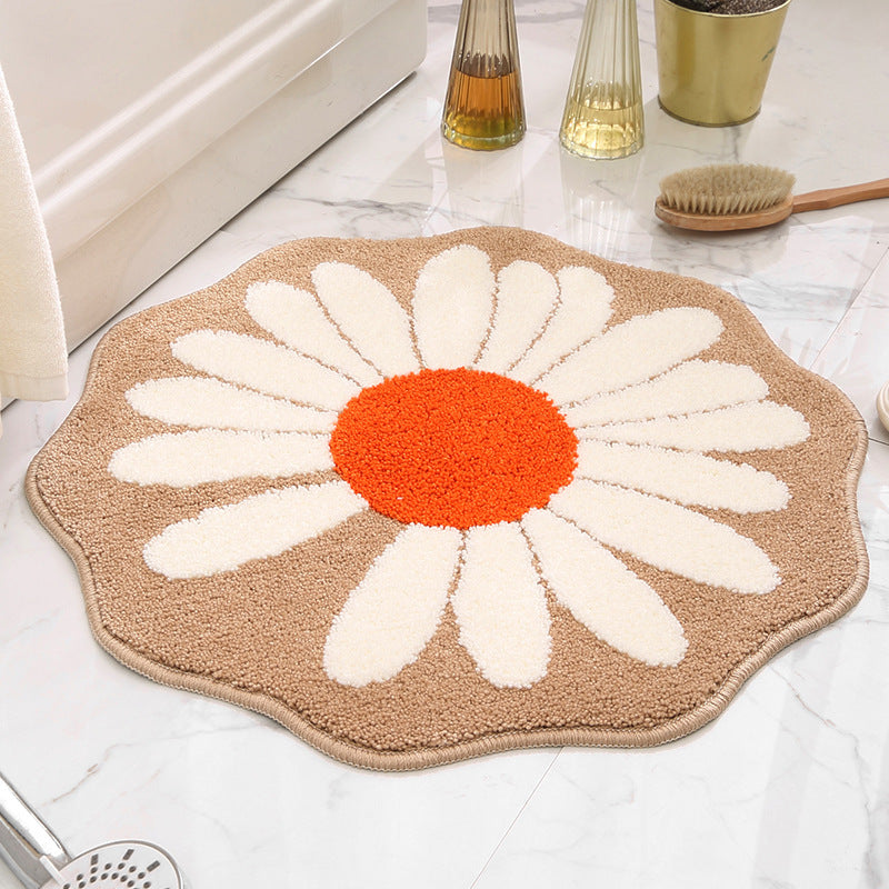 Floral Shape Bath Mat for Bathroom