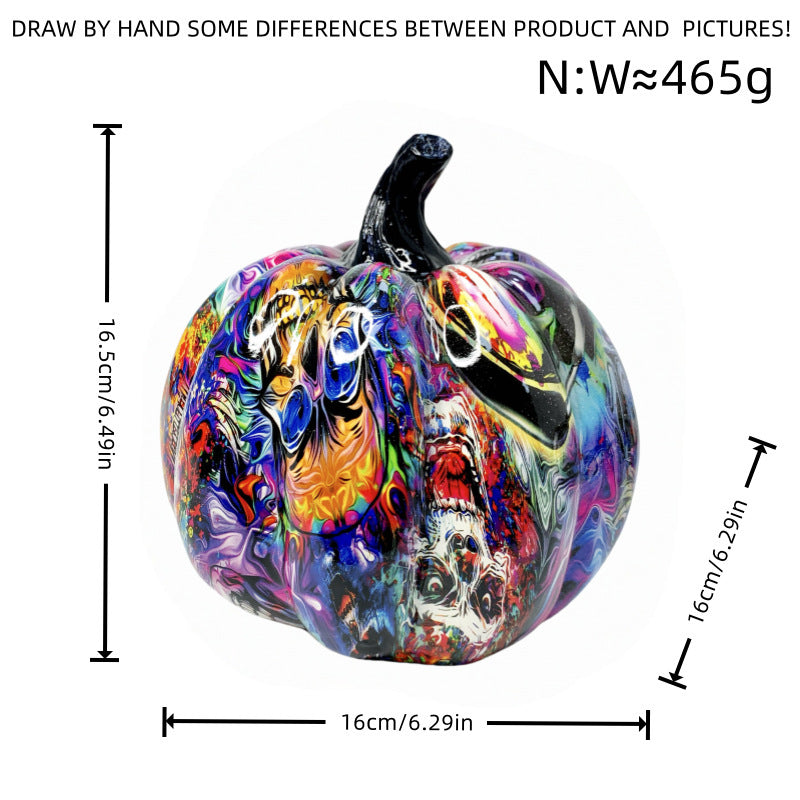 Artful Halloween pumpkin figure