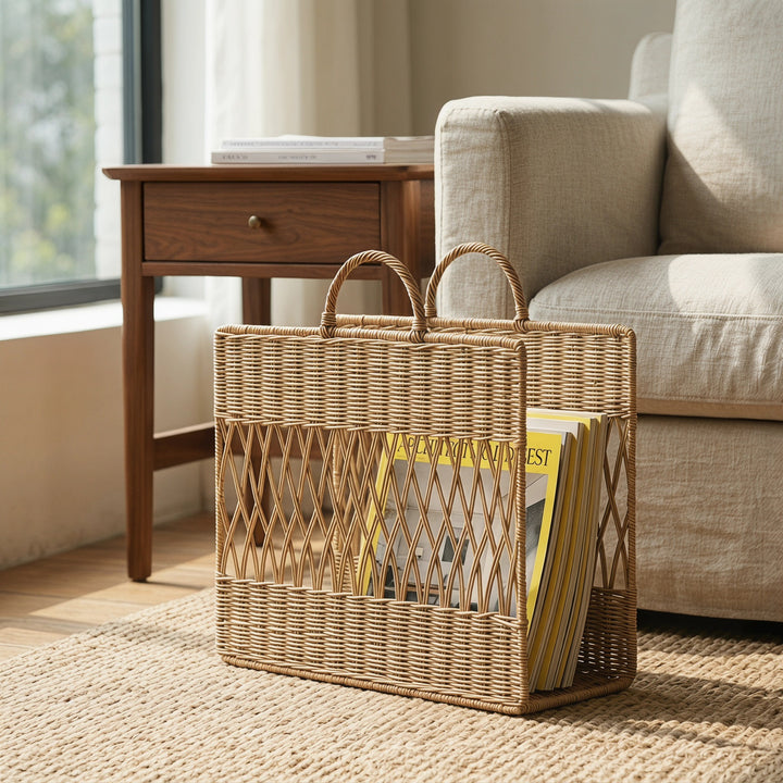 Artful Macrame Magazine Holder