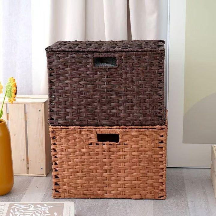Storage box with braided design