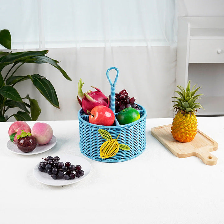 Handcrafted Woven Storage Basket with Handle