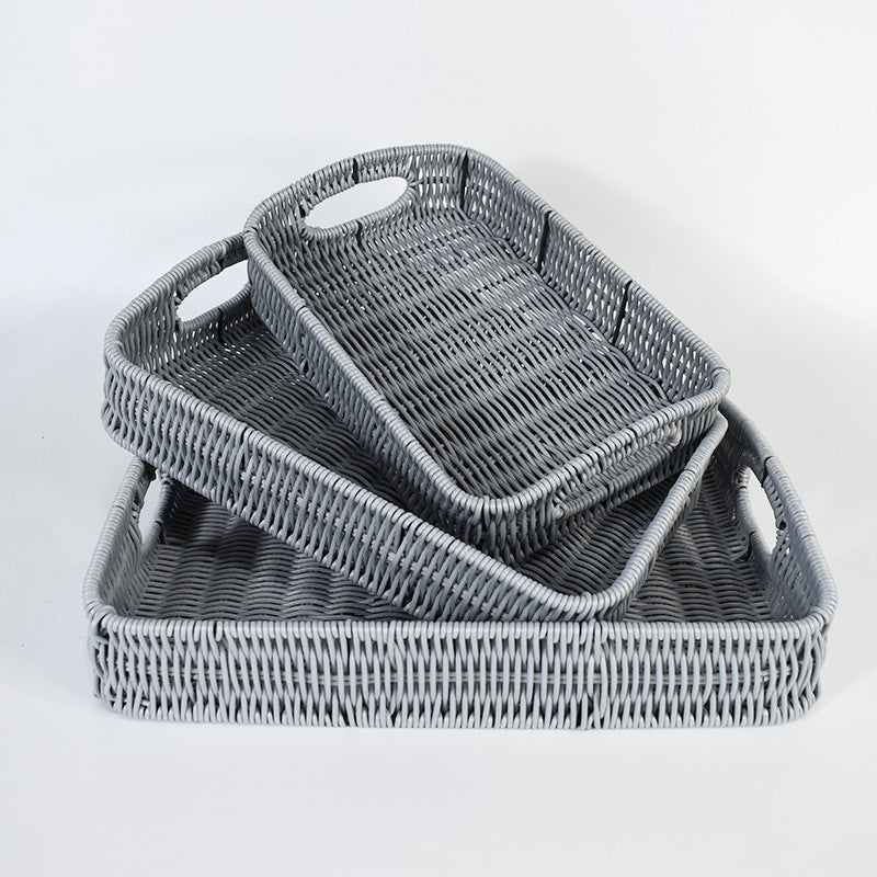 Stacking Woven Storage Trays
