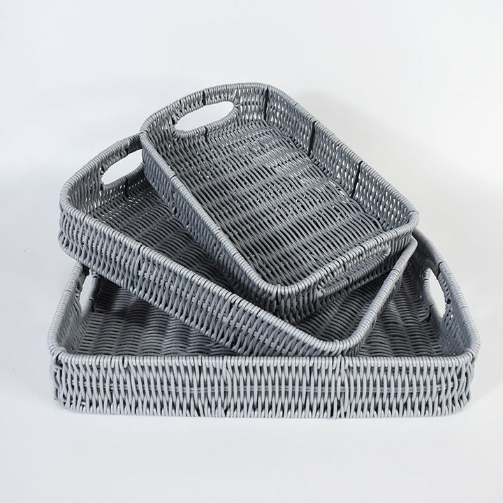 Stacking Woven Storage Trays