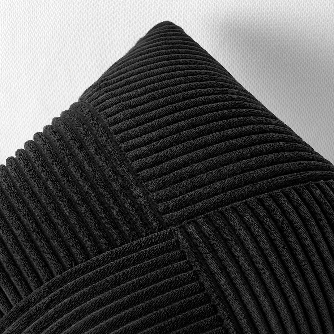 Textured Ribbed Throw Pillow
