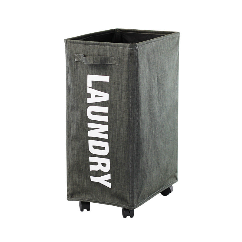 Practical laundry container with wheels