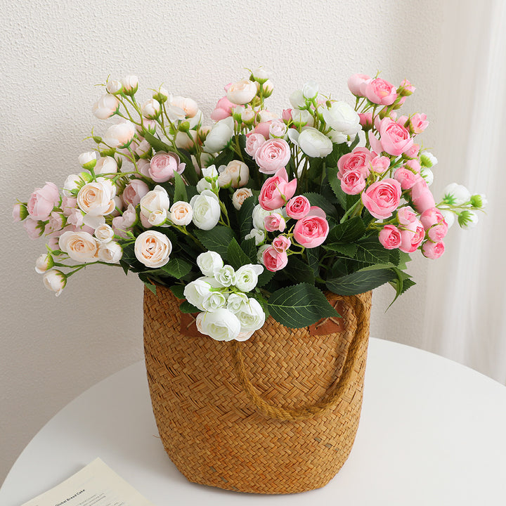 Realistic Artificial Rose with Fine Flowers and Leaves