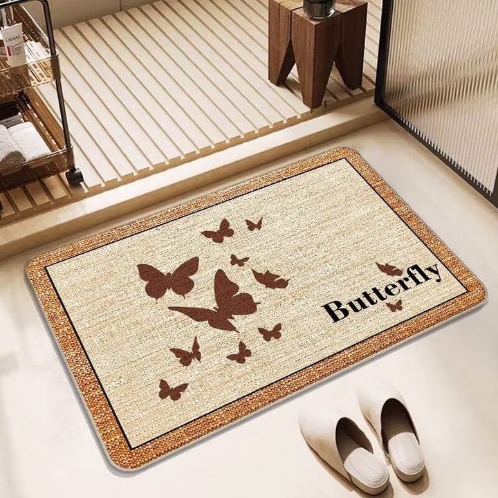 Butterfly-Inspired Decorative Bath Mat